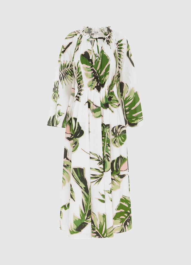 Exclusive Leo Lin Alexia Midi Dress in Botanica Print