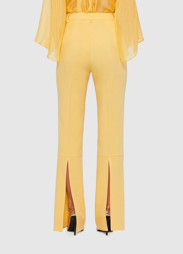 Exclusive Leo Lin Daria Split Pants in Canary