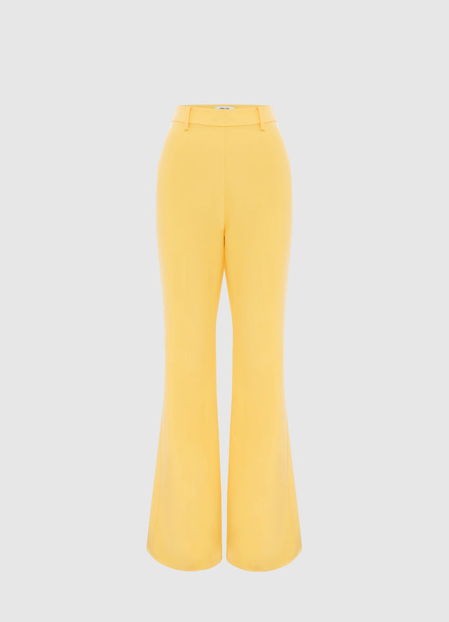 Exclusive Leo Lin Daria Split Pants in Canary