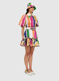 Fortune Stripe Mini Skirt