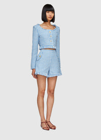 Vanessa Tweed Shorts - Sky Blue